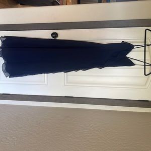 Navy long Lulu’s dress with a slit size 4